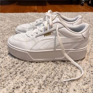 Puma Classic White Platform Sneakers